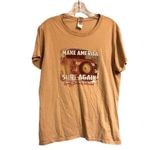 Make America surf again Long Island Beach graphic T-shirt